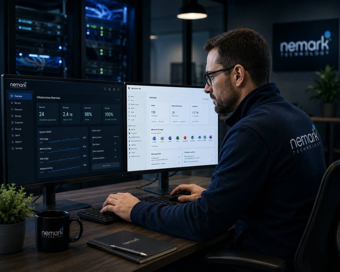 Nemark engineer managing modern cloud and infrastructure systems for evolving business technology environments