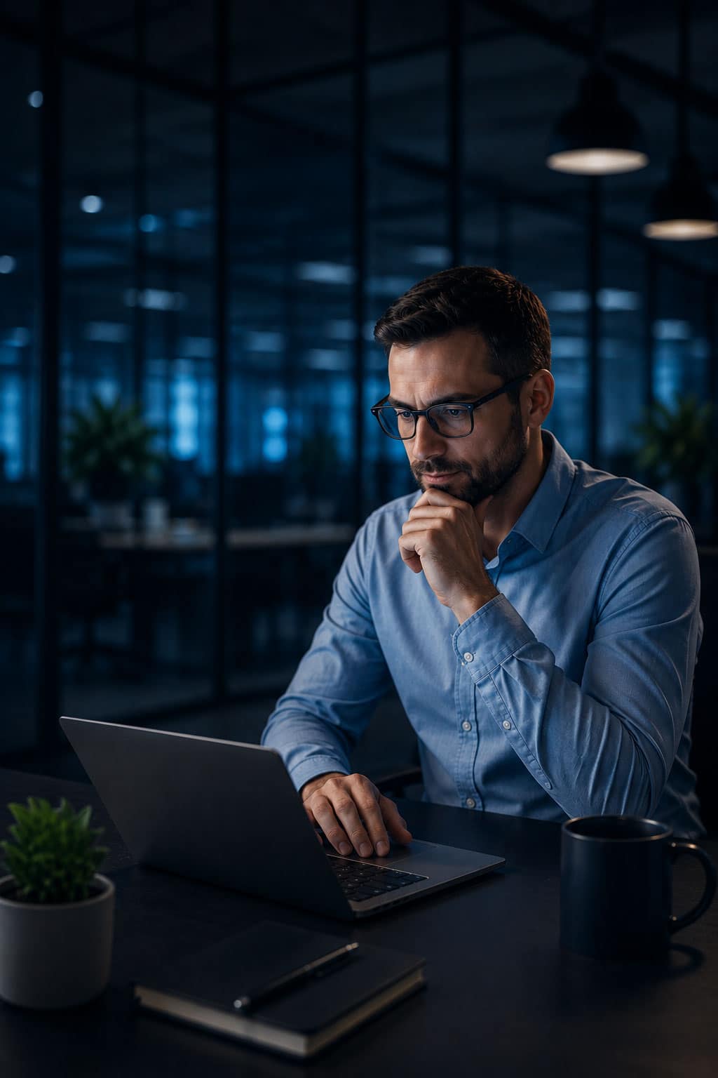 Business professional using secure cloud services to improve productivity, collaboration and flexible working