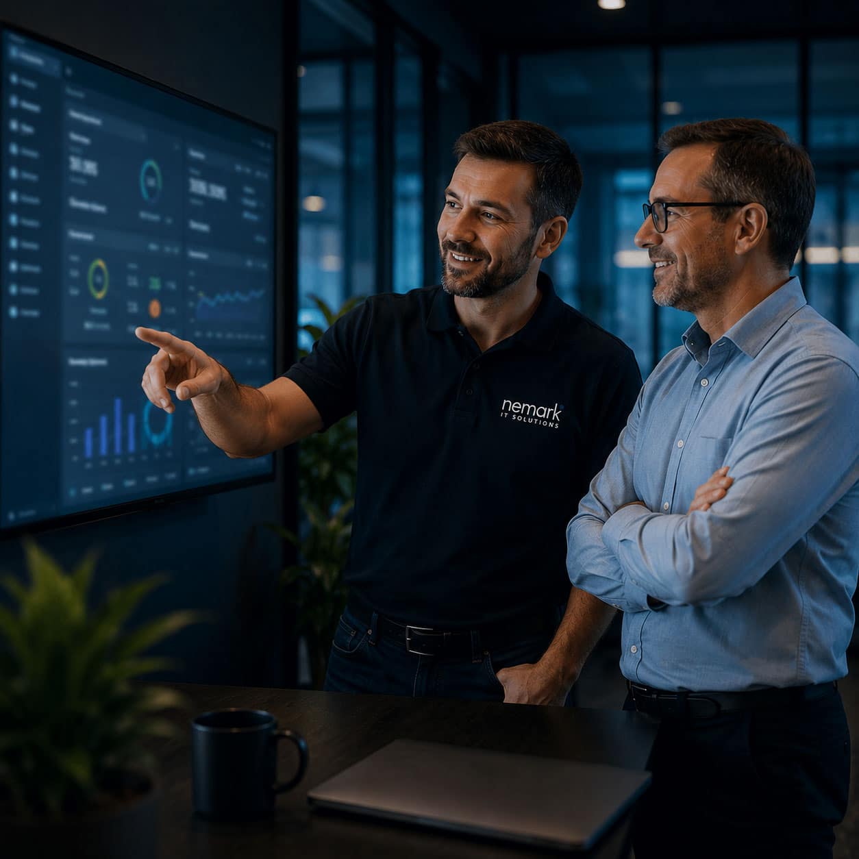 Nemark Technology consultant helping a client manage secure business cloud services and long-term cloud support